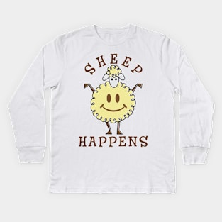 Sheep Happens Kids Long Sleeve T-Shirt